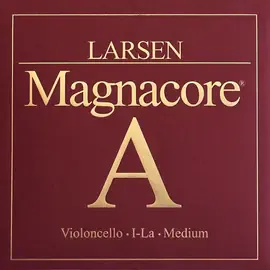 Струны для виолончели Larsen Strings Magnacore Cello A String 4/4 Size, Medium Steel, Ball End