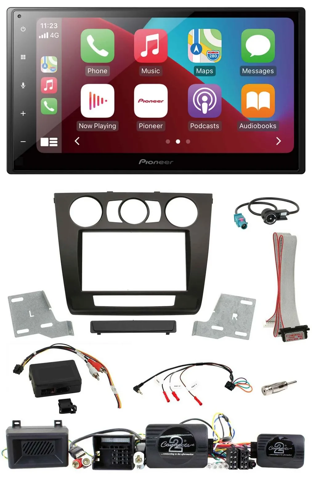 Pioneer USB Lenkrad DAB 2DIN Bluetooth Autoradio für BMW 1er Aktiv PDC man. Klim