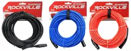 Микрофонный кабель Rockville RCXFM50P Multicolor 15.25 м (3 штуки)