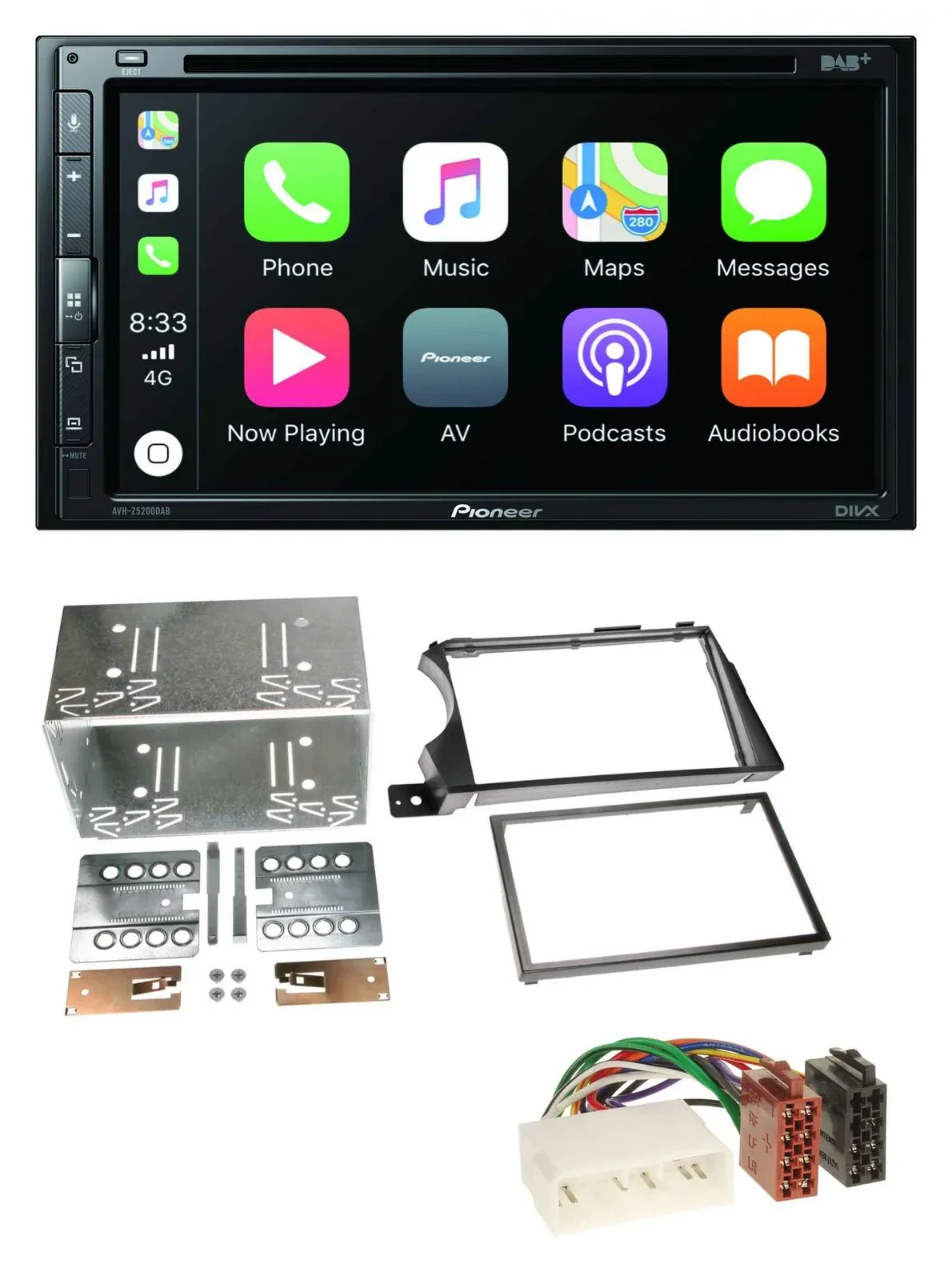 Pioneer DVD 2DIN MP3 DAB Bluetooth USB Autoradio für SSangYong Actyon Kyron 2006