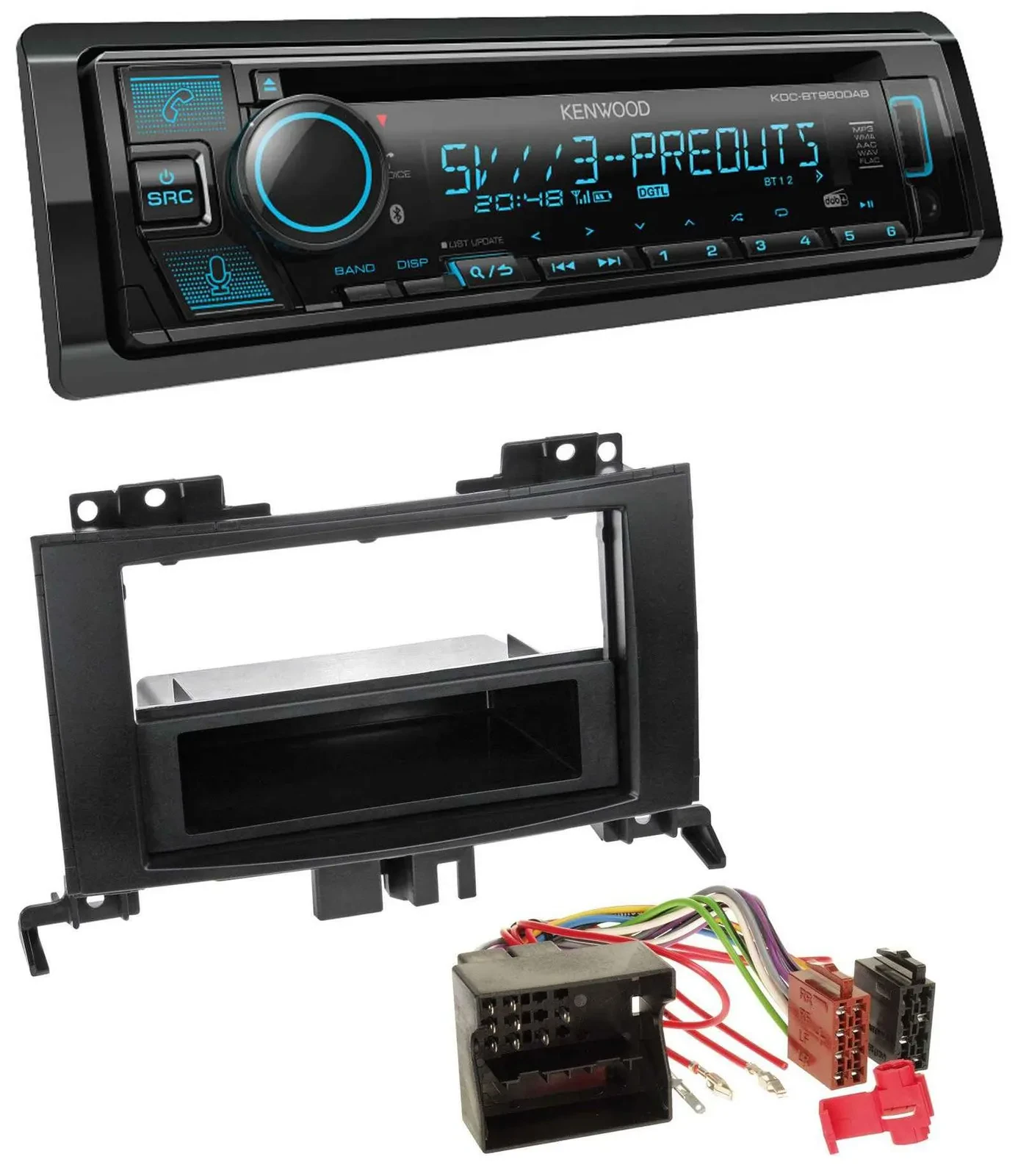 Автомагнитола для Mercedes Sprinter (с 2006) Kenwood Bluetooth, USB, CD, MP3, DAB