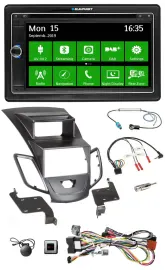 Blaupunkt Bluetooth 2DIN Lenkrad DAB USB TMC Navigation für Ford Fiesta Display