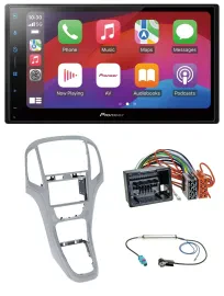 Pioneer DAB USB MP3 Bluetooth 2DIN Autoradio für Opel Astra J ab 2009 Platinsilb