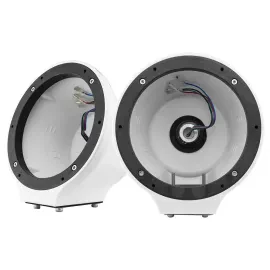 DS18 EN-JS6/WH 6.5" Universal Flat Mount Kick Panel Speaker Pod w/ RGB LED White