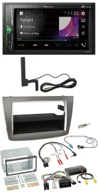 Автомагнитола для Alfa Romeo Mito Pioneer 2DIN DAB Bluetooth, серебристая