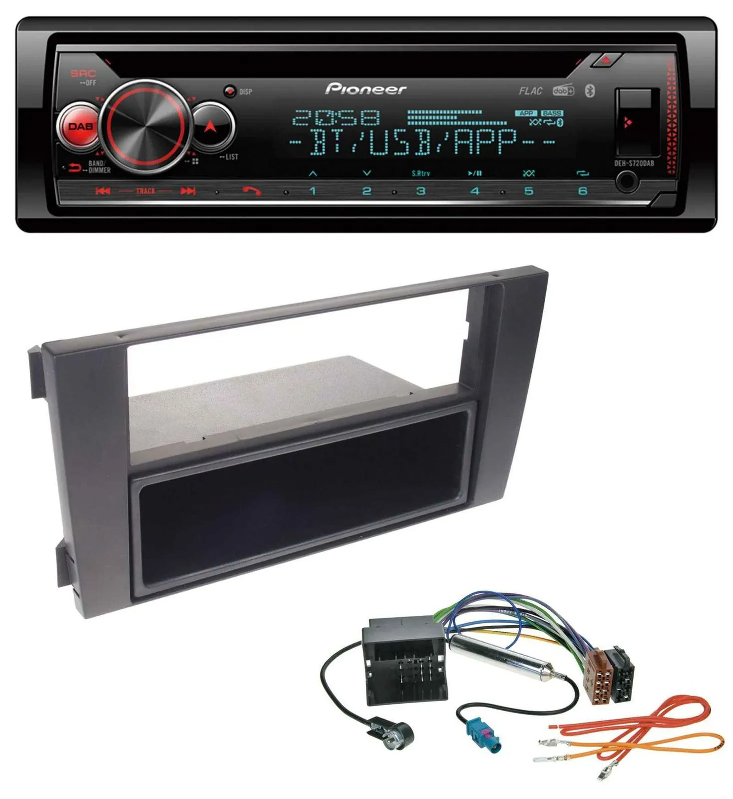 Pioneer MP3 DAB CD Bluetooth USB Autoradio für Audi A6 01-05 C5 Symphony Quadloc