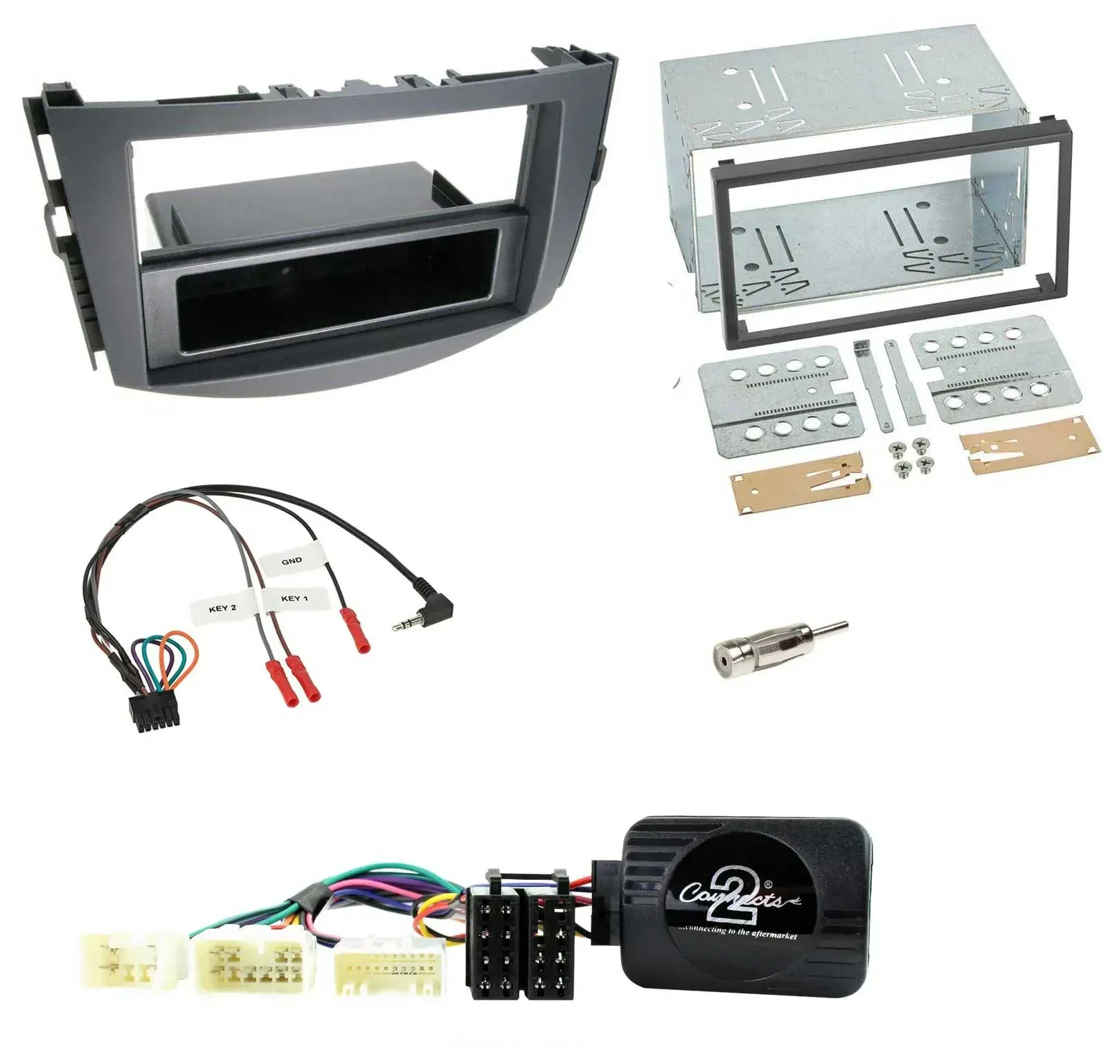 Radioset Lenkradadapter Doppel DIN Autoradio für Toyota RAV 4 2006-2011