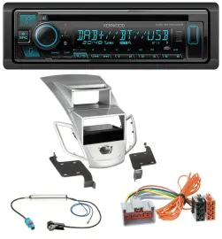 Kenwood Bluetooth DAB CD MP3 USB Autoradio für Ford Fiesta Display 08-10 silber