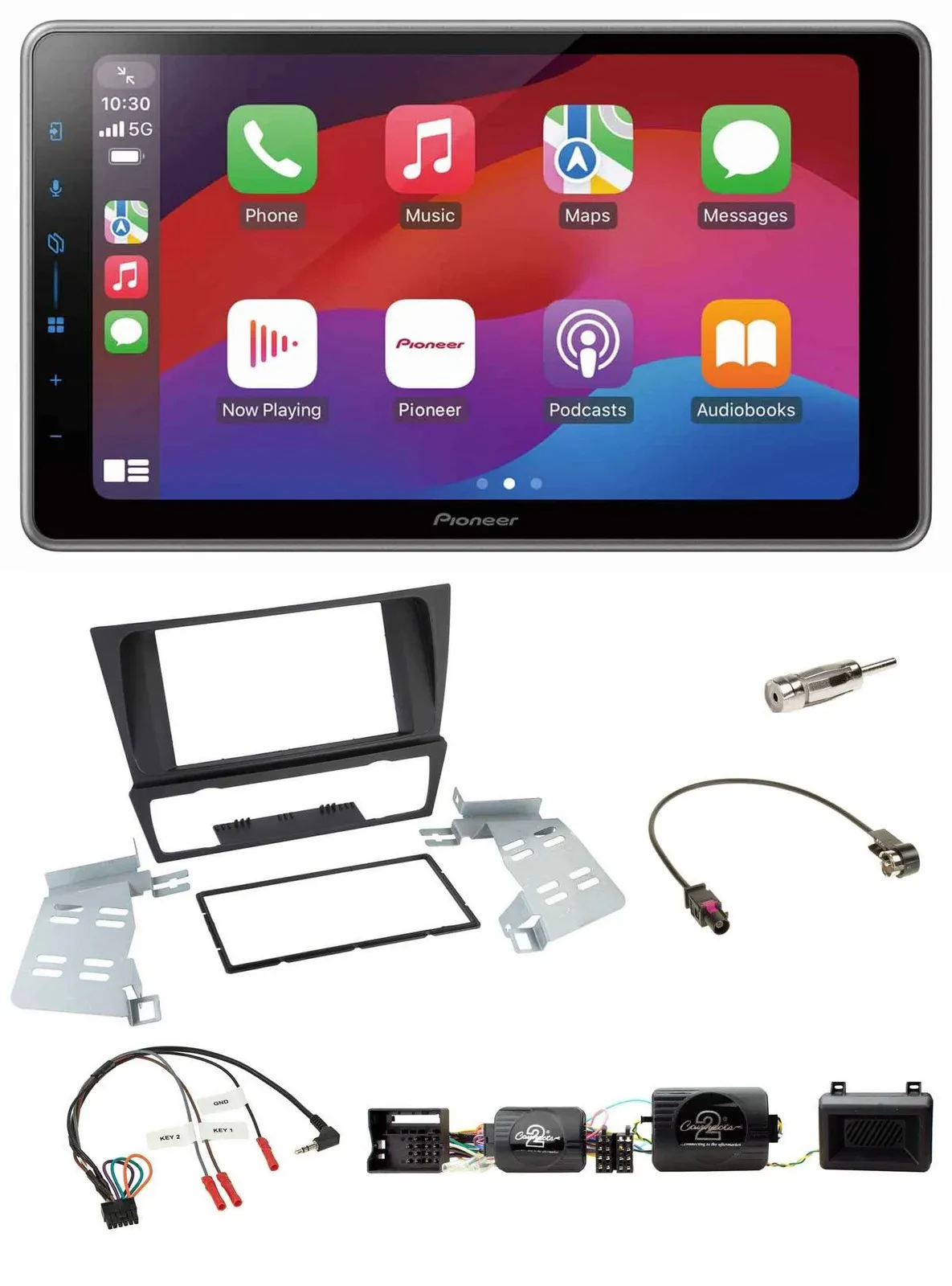 Pioneer Lenkrad USB DAB Bluetooth 2DIN Autoradio für BMW 3er E90 E91 E92 E93 PDC