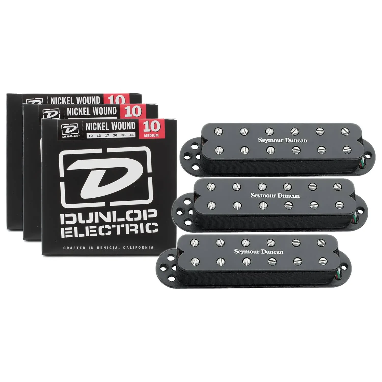 Звукосниматель для электрогитары Seymour Duncan SJBJ-1 JB Jr for Strat Humbucker Pickup Set Black (набор)