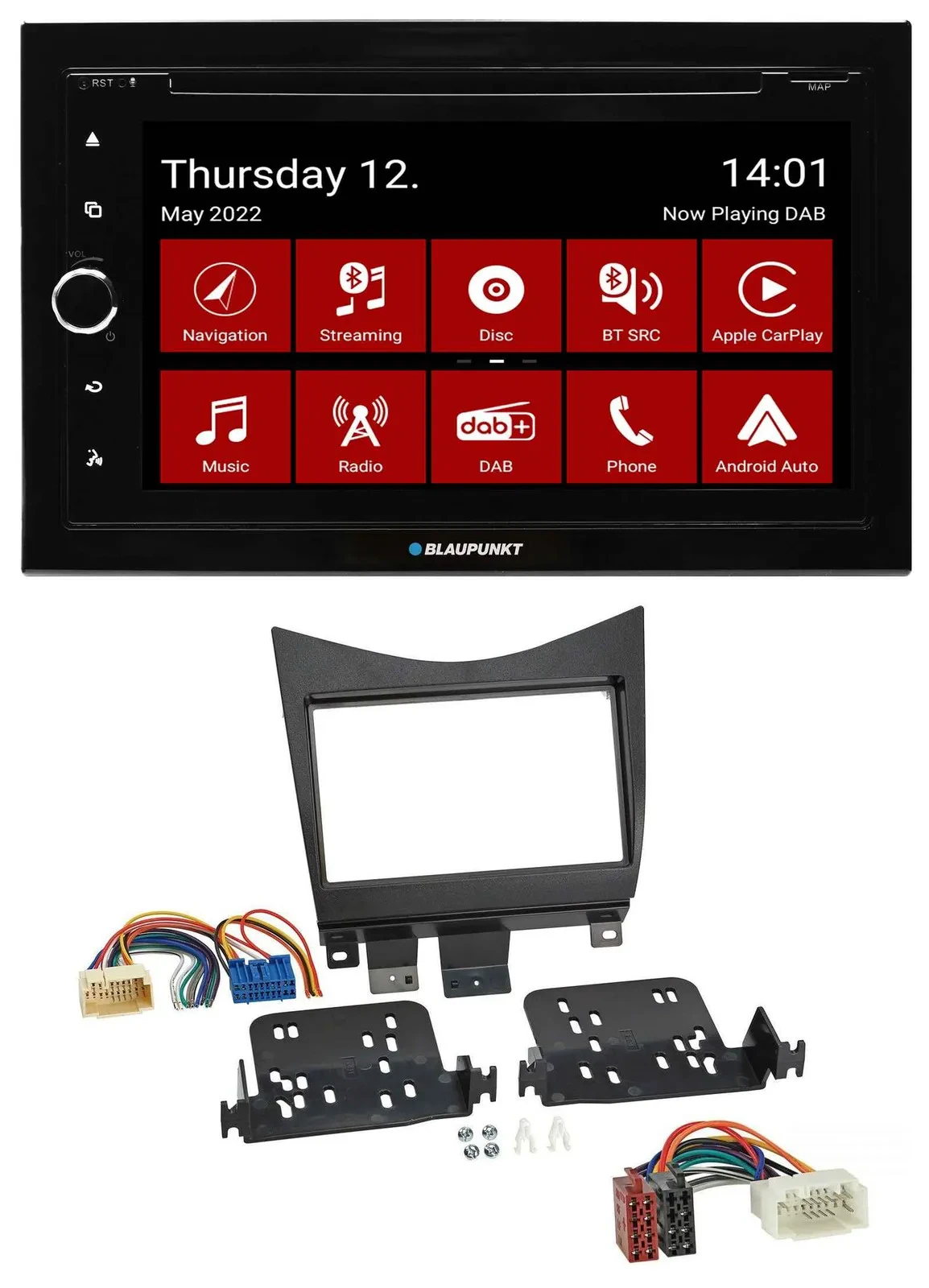 Blaupunkt MP3 DVD Bluetooth DAB 2DIN USB Autoradio für Honda Accord 02-08 schwar