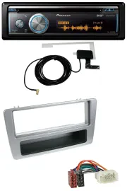Автомагнитола для Honda Civic (2001–2003) Pioneer Bluetooth, DAB, MP3, USB, CD, серебристая