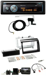 Автомагнитола для Fiat Ducato 2012–2015 Pioneer Bluetooth, DAB, USB, CD, совместима с кнопками на руле, цвет: черный (piano black)