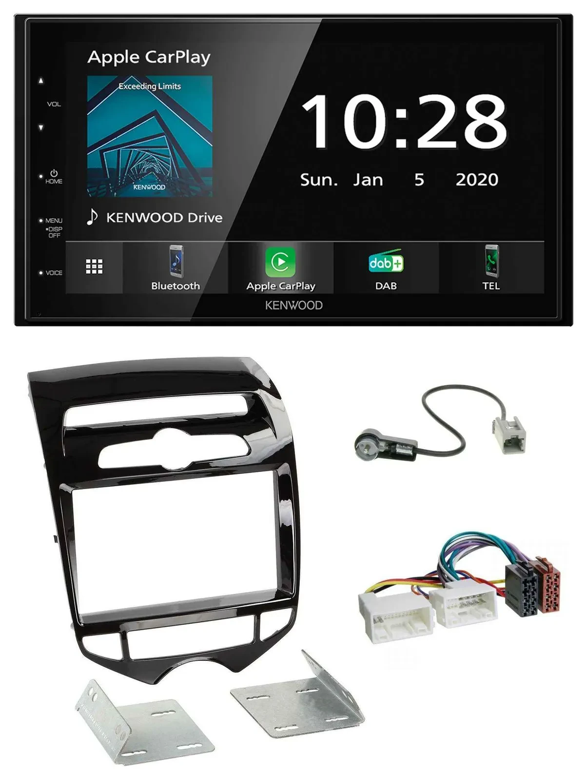 Kenwood Bluetooth MP3 DAB USB 2DIN Autoradio für Hyundai ix20 ab 10 autom. Klima
