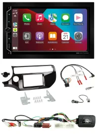 ESX 2DIN DAB USB Lenkrad Bluetooth Autoradio für Kia Rio UB ab 2015 piano schwar