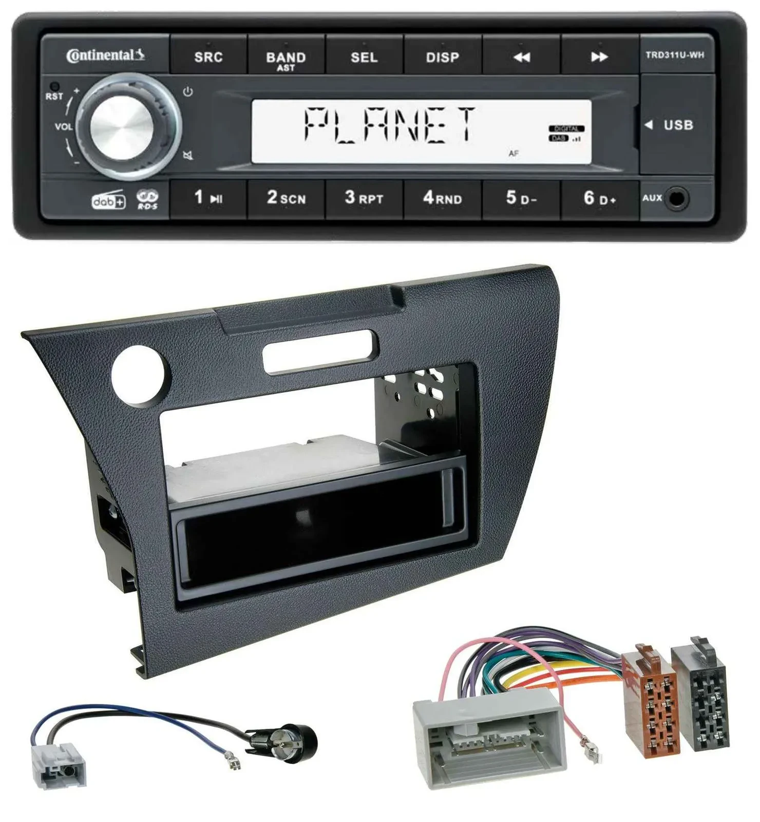Continental MP3 AUX USB DAB 1DIN Autoradio für Honda CR-Z (ZF1, ab 2010)