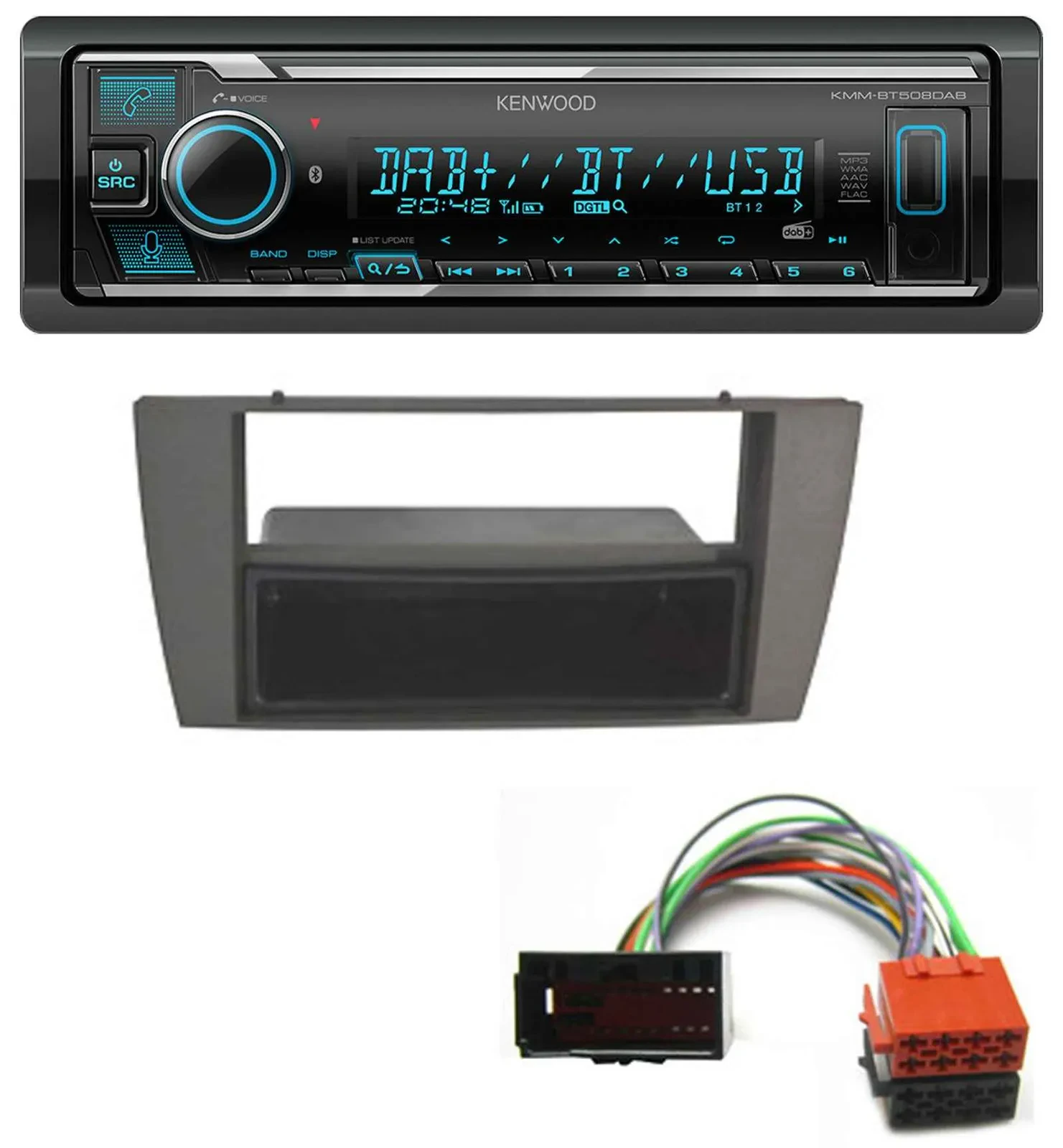 Kenwood Bluetooth MP3 DAB USB Autoradio für Jaguar S-Type X-Type 2003-2008