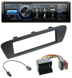 JVC Bluetooth MP3 USB DAB Autoradio für Renault Scenic (ab 12) - braun