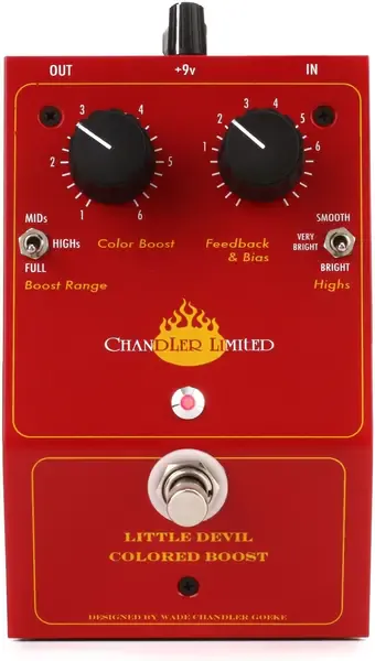 Педаль эффектов для электрогитары Chandler Limited Little Devil Colored Boost Distortion Pedal