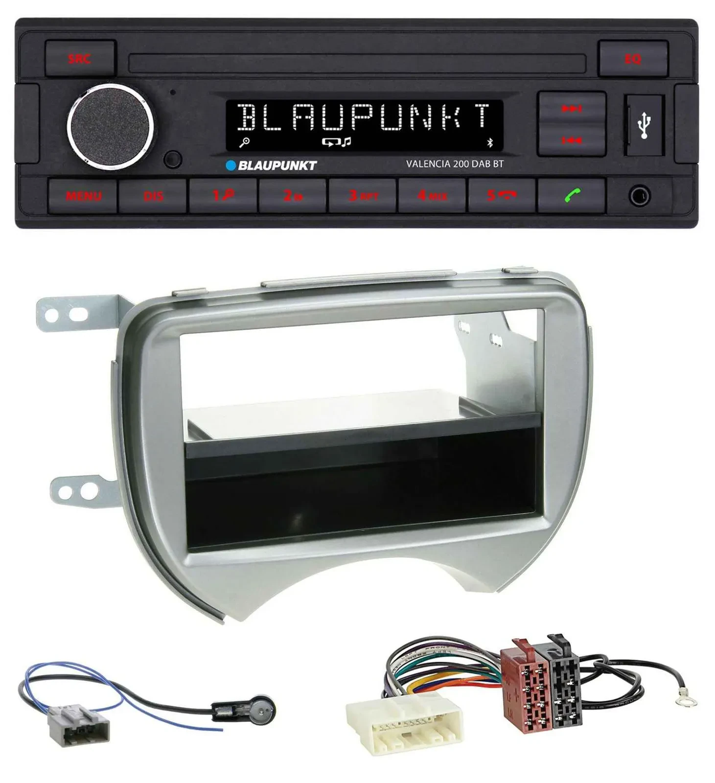 Blaupunkt DAB MP3 Bluetooth USB Autoradio für Nissan Micra (10-13 K13) silber