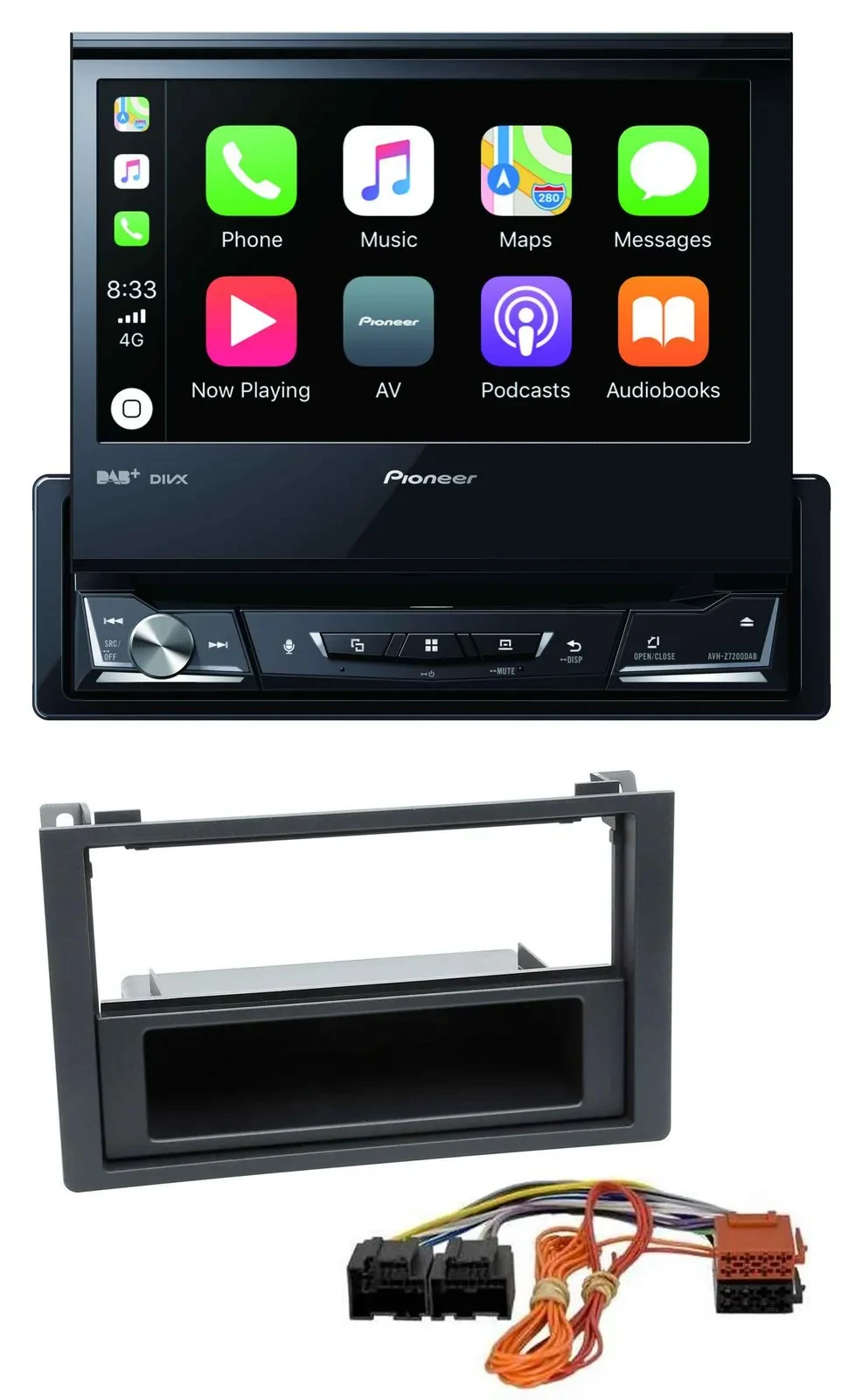 Pioneer DVD Bluetooth DAB USB MP3 Autoradio für Saab 9.3 (ab 2006)