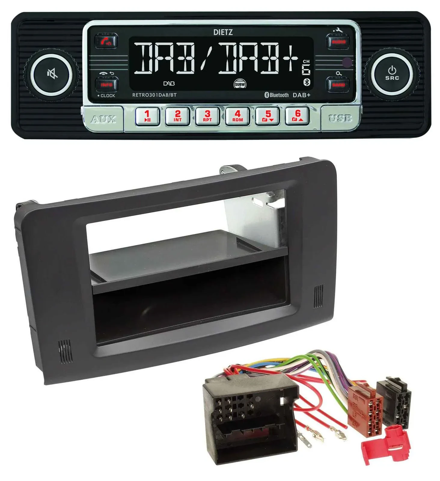 Dietz USB DAB MP3 Bluetooth Autoradio für Mercedes M-Klasse W164 05-11 Profivari