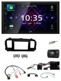 JVC DAB 2DIN Lenkrad Bluetooth USB Autoradio für Citroen Jumpy Erstausst. DIN Sp