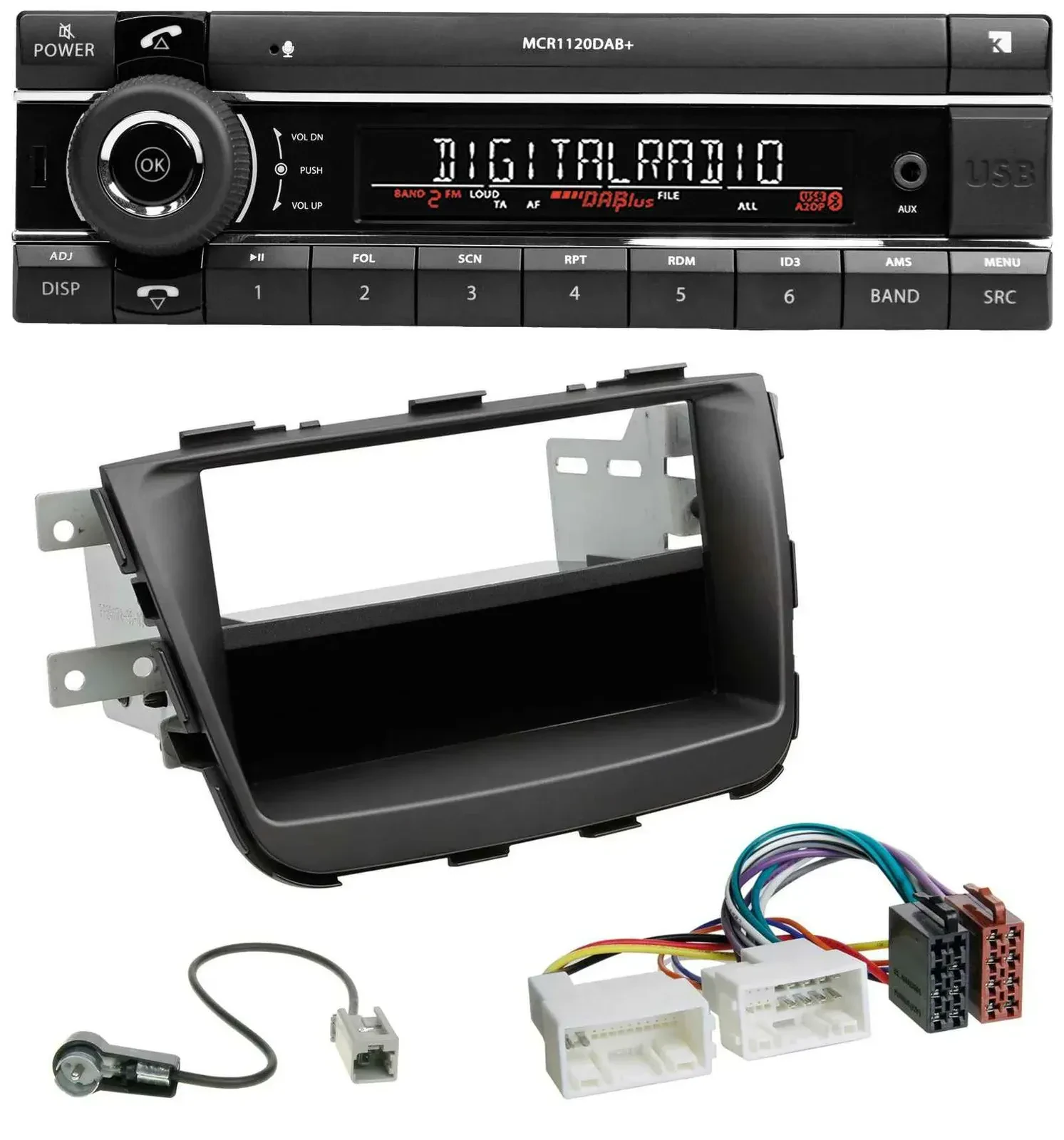 Kienzle Bluetooth MP3 USB DAB Autoradio für Kia Sorento II XM Facelift 12-15