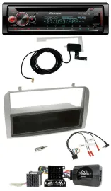 Pioneer DAB CD Lenkrad USB Bluetooth Autoradio für Alfa GT 147 07-10 silber Abla