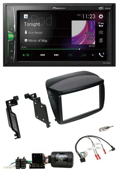 Pioneer 2DIN Lenkrad DAB USB Bluetooth Autoradio für Fiat Doblo ab 2010 Opel Com