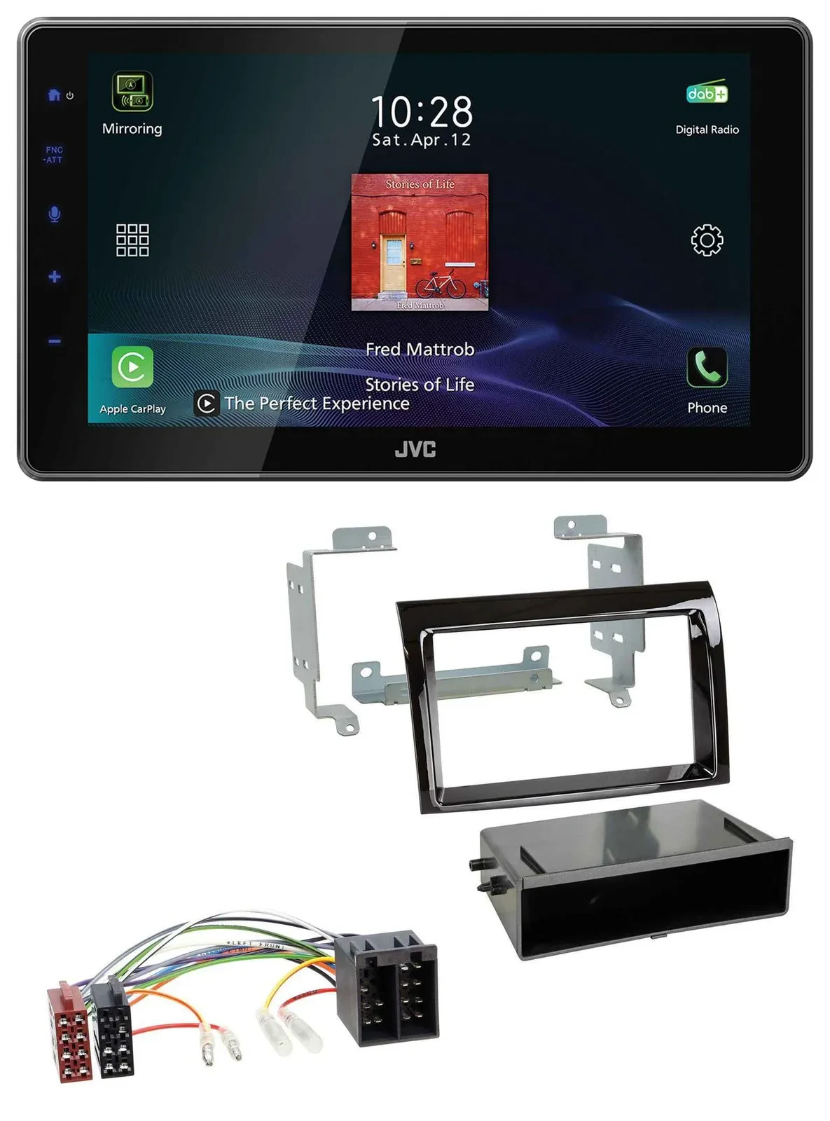 JVC DAB MP3 Bluetooth USB Autoradio für Fiat Ducato Citroen Jumper 06-11 piano s