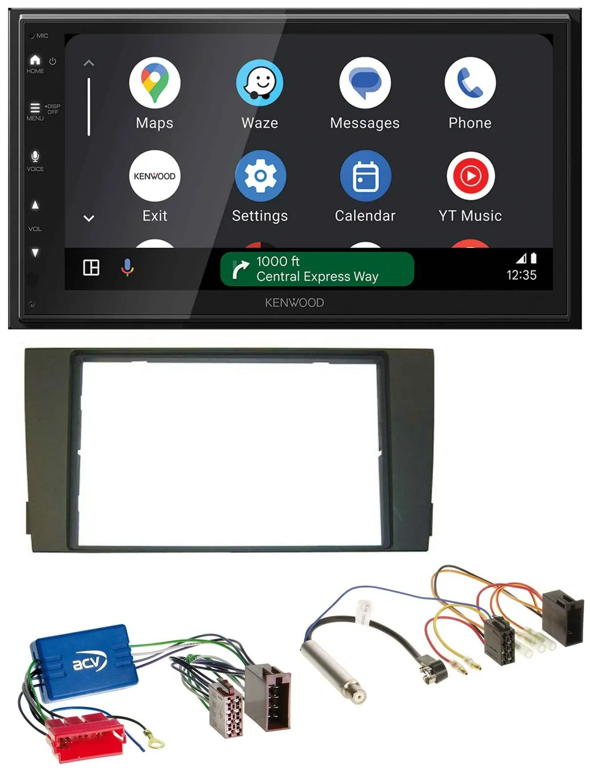 Kenwood DAB Bluetooth USB MP3 2DIN Autoradio für Audi A6 C5 01-05 Aktivsystem Mi