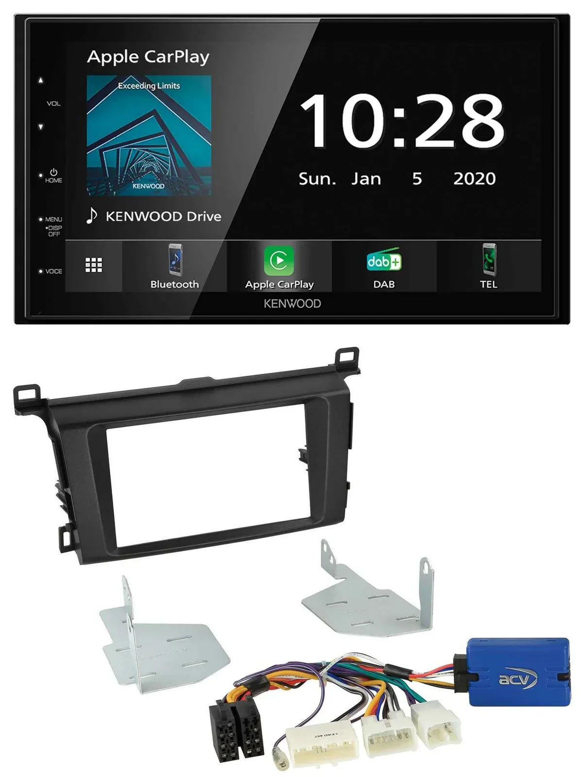 Автомагнитола Kenwood 2DIN Bluetooth MP3 DAB USB для Toyota RAV4 (с 2013)
