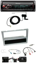 Pioneer Bluetooth DAB USB Lenkrad Autoradio für Opel Corsa C Tigra Meriva silber