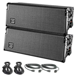 DAS Event 208A Dual 8" Multipurpose Powered Line Array Speaker Pair Bundle