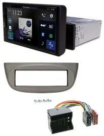 Pioneer DAB MP3 Bluetooth USB Autoradio für Renault Twingo 07-14 beige-grau