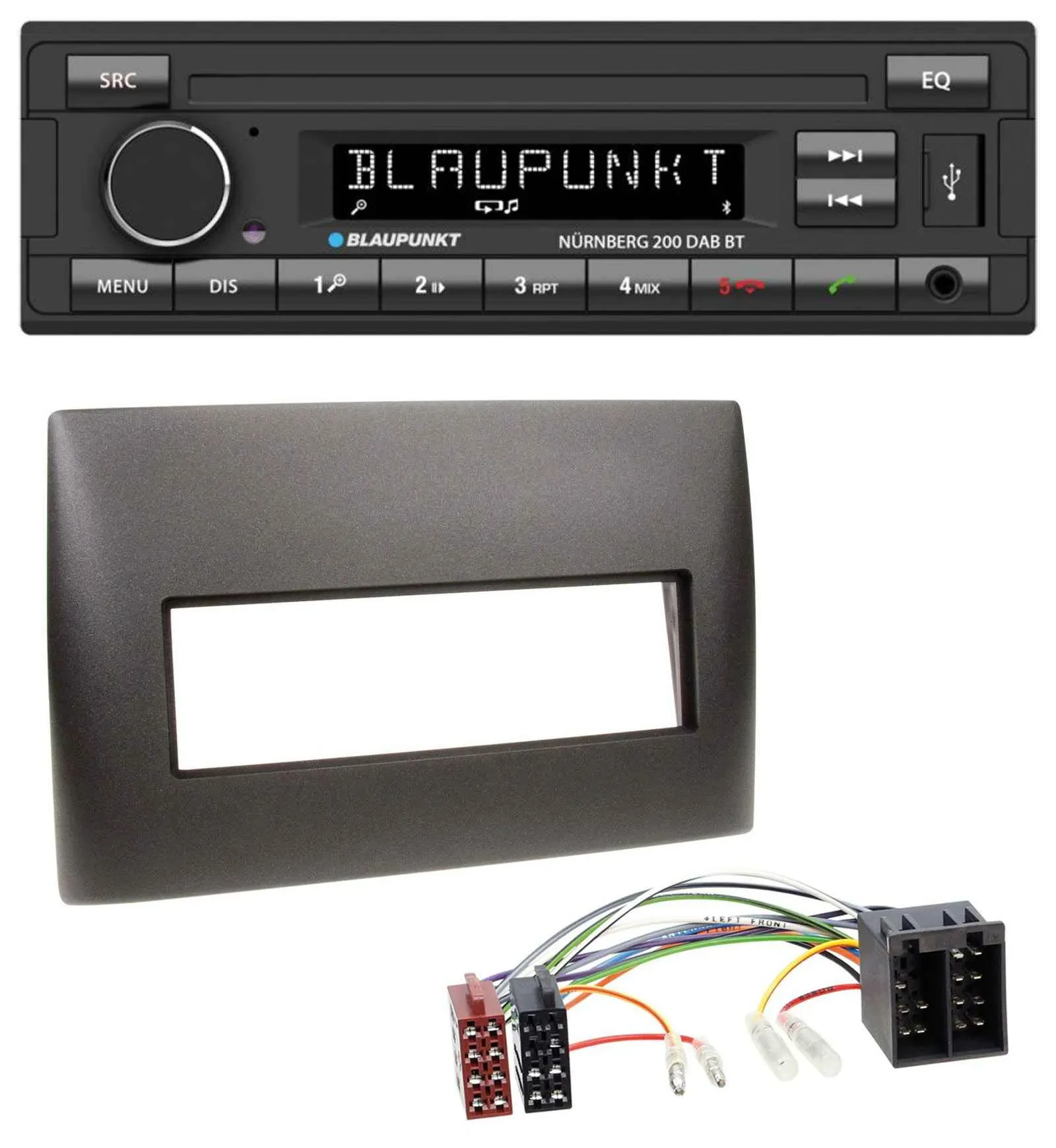 Blaupunkt USB DAB MP3 Bluetooth Autoradio für Fiat Stilo (192, 2001-2008)