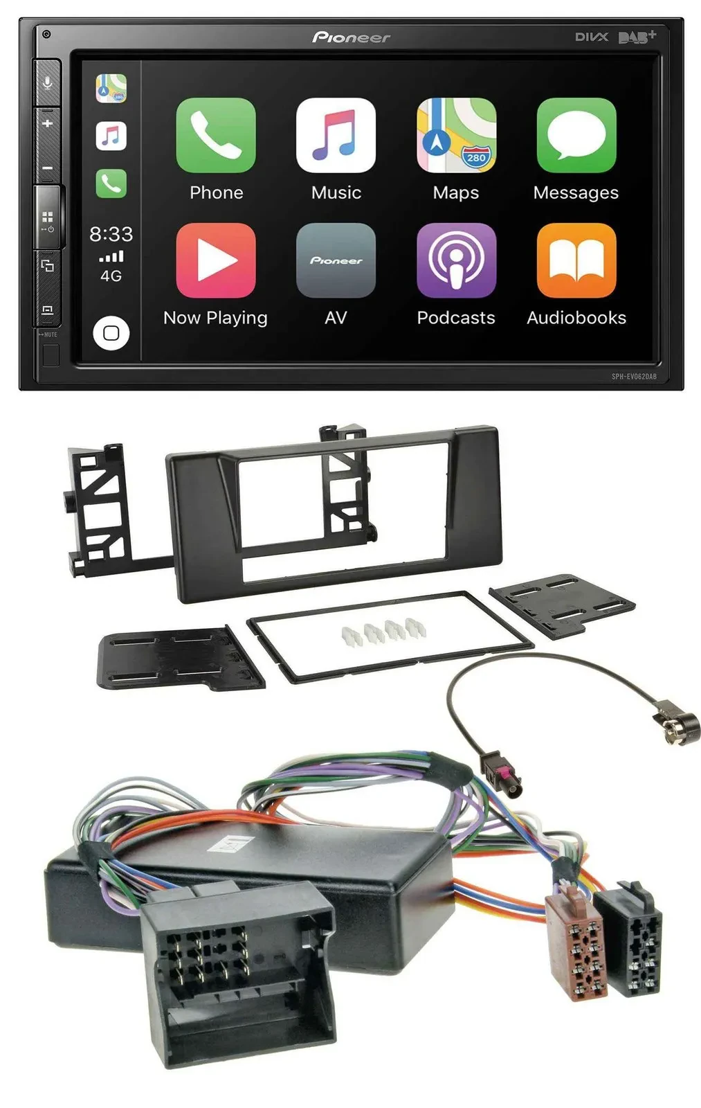 Pioneer USB MP3 DAB 2DIN Bluetooth Autoradio für BMW 5er E39 X5 E53 Aktivsystem