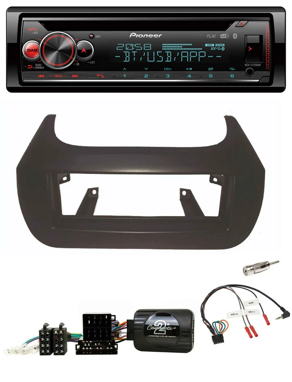 Автомагнитола Pioneer DAB CD Bluetooth USB для Citroen Nemo / Fiat Fiorino