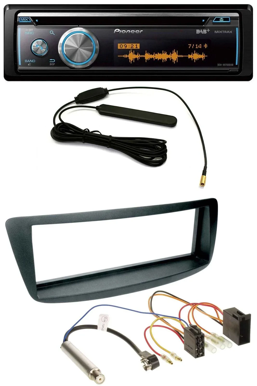 Автомагнитола Pioneer CD, USB, Bluetooth, DAB, MP3 для Peugeot 107 и Citroen C1