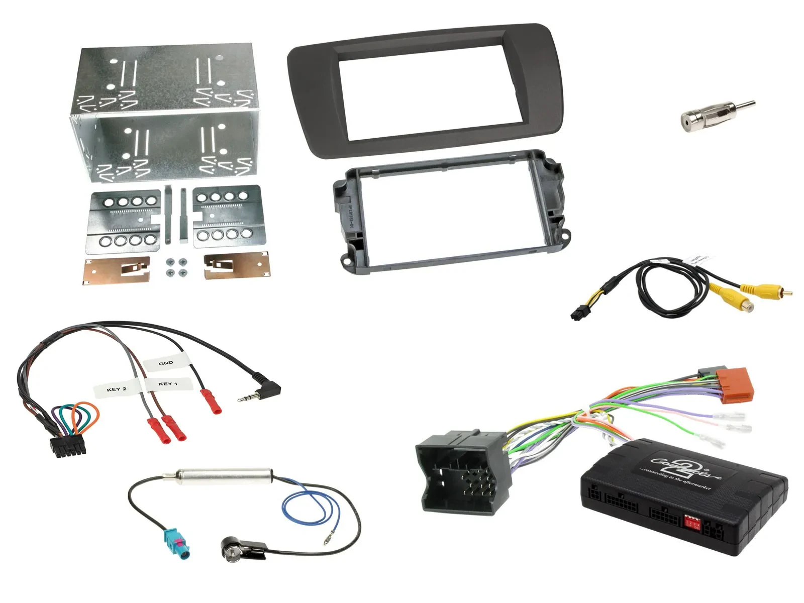 Radioset Lenkradadapter Doppel DIN Autoradio für Seat Ibiza 08-15 tuam grey