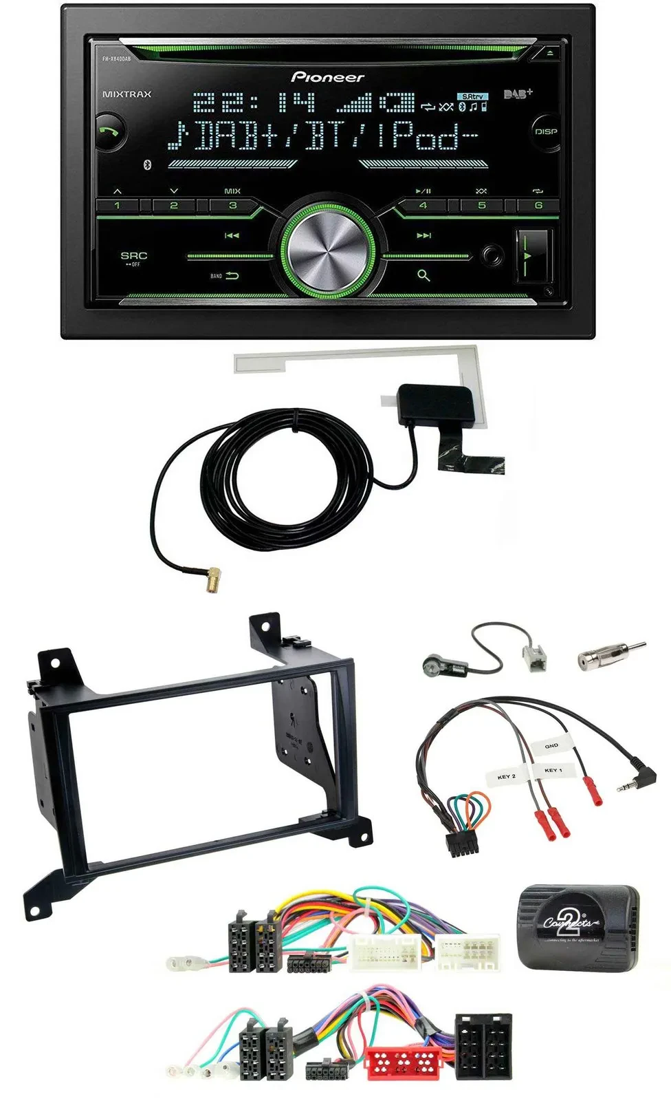 Автомагнитола Pioneer 2DIN, CD, USB, Bluetooth, DAB, для Hyundai Santa Fe CM (2009)