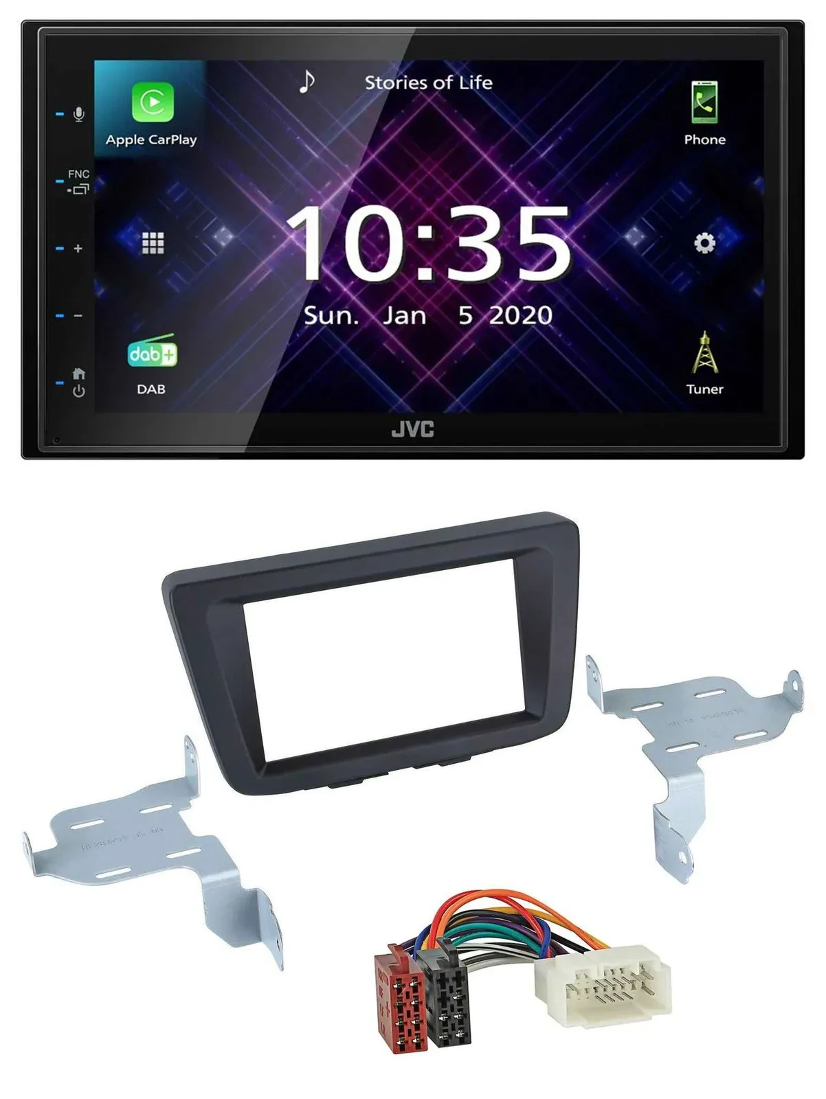 JVC DAB 2DIN MP3 Bluetooth USB Autoradio für Suzuki Baleno EW ab 2016