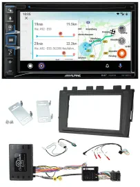 Alpine Bluetooth TMC USB DAB 2DIN Lenkrad Navigation für VW Polo ab 2018 MIB II