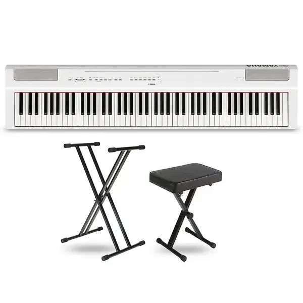 Цифровое пианино компактное Yamaha P-125 White с аксессуарами