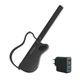 Lava Music Genie Gitarre Smart-Gitarre Schwarz mit keepdrum Ladegerät