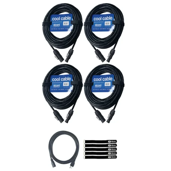 Blizzard Lighting PCT-INTER-1425 25FT Cable 4-Pack with Extension Cord