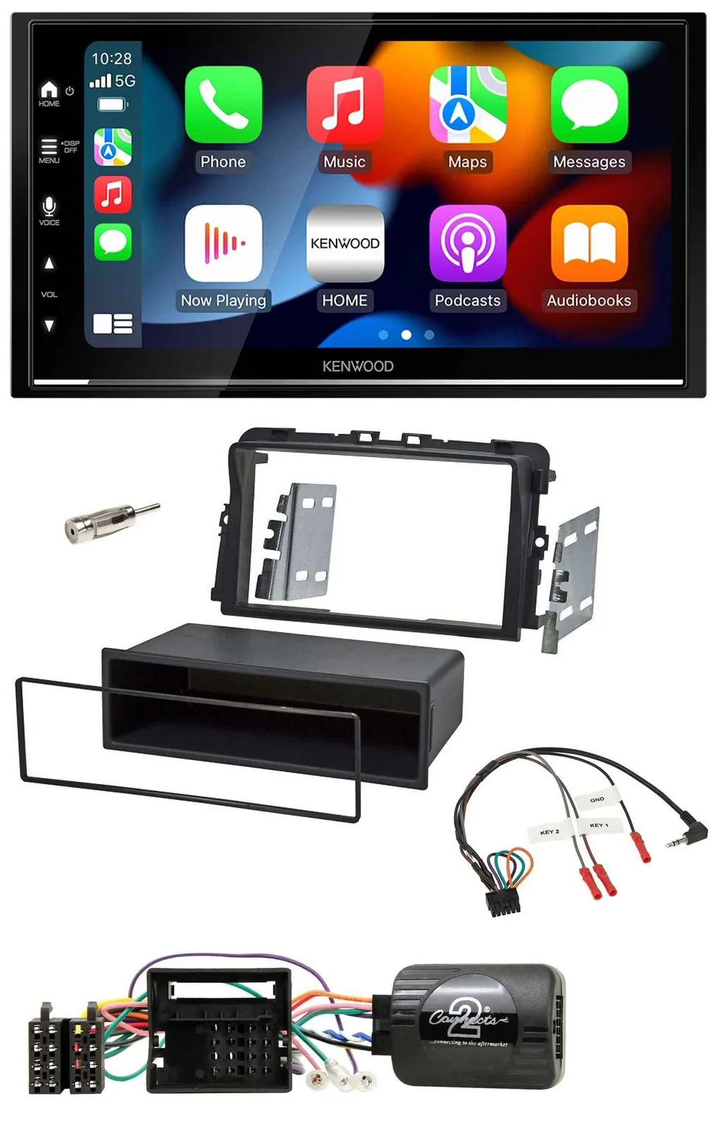 Автомагнитола для Opel Vivaro 2011–2015 Kenwood 2DIN, DAB, USB, Bluetooth, поддержка кнопок на руле