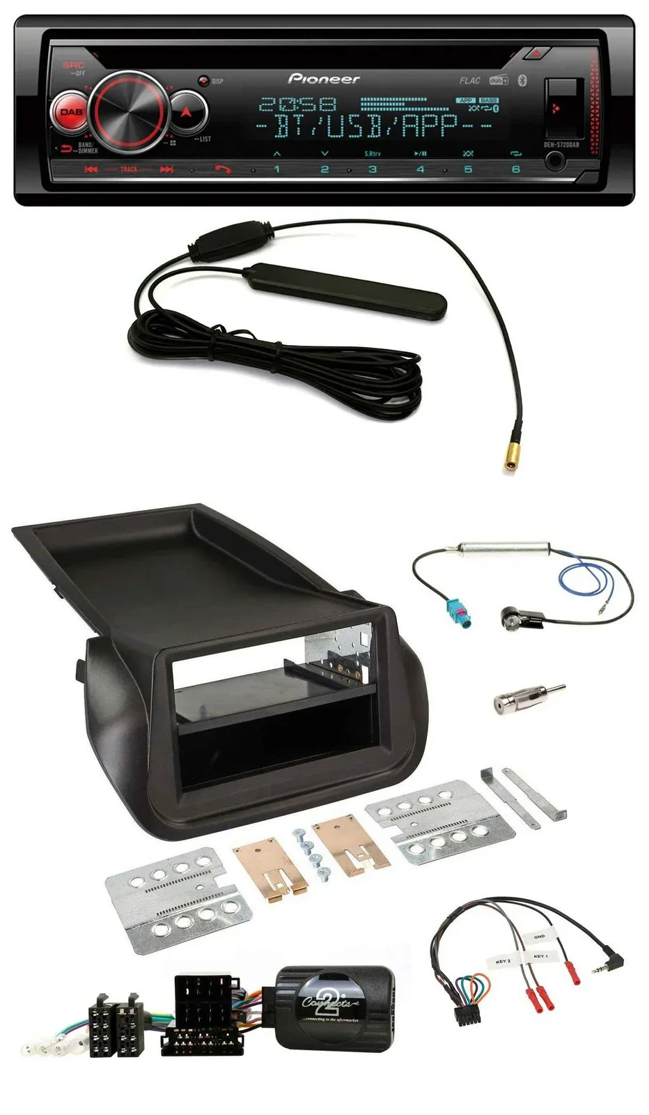 Pioneer USB DAB Lenkrad Bluetooth CD Autoradio für Citroen Nemo Peugeot Bipper a