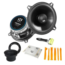 NVX VSP525 5.25" Coaxial Car Speakers + Baffles + Sound Deadening Kit
